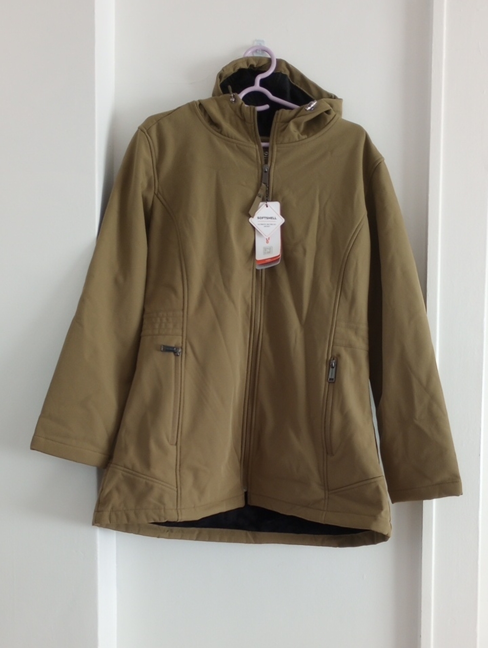 Hawke & Co Olive Green Hooded Utility Jacket Outerwear Waterproof Size L